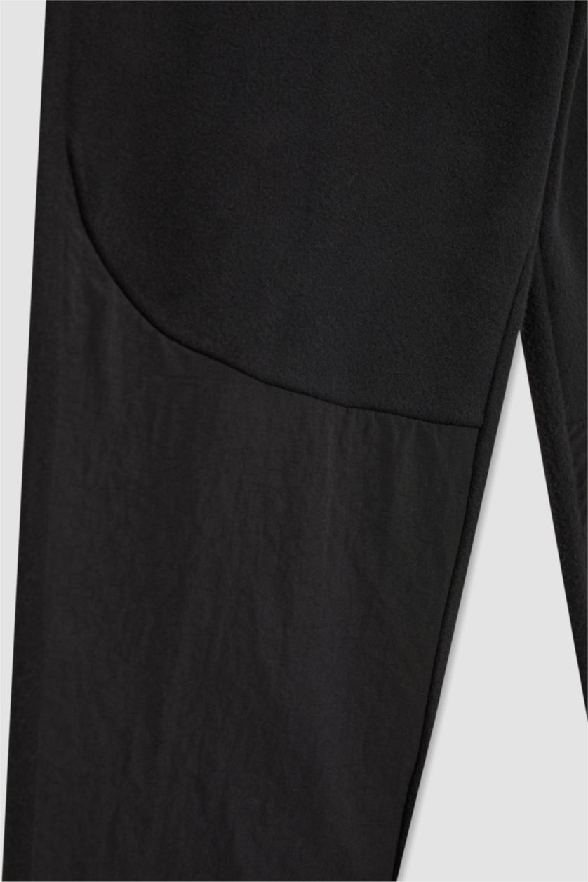 رجالي أسود بنطلون جوجر قصة عادية أسود من DeFactoFit