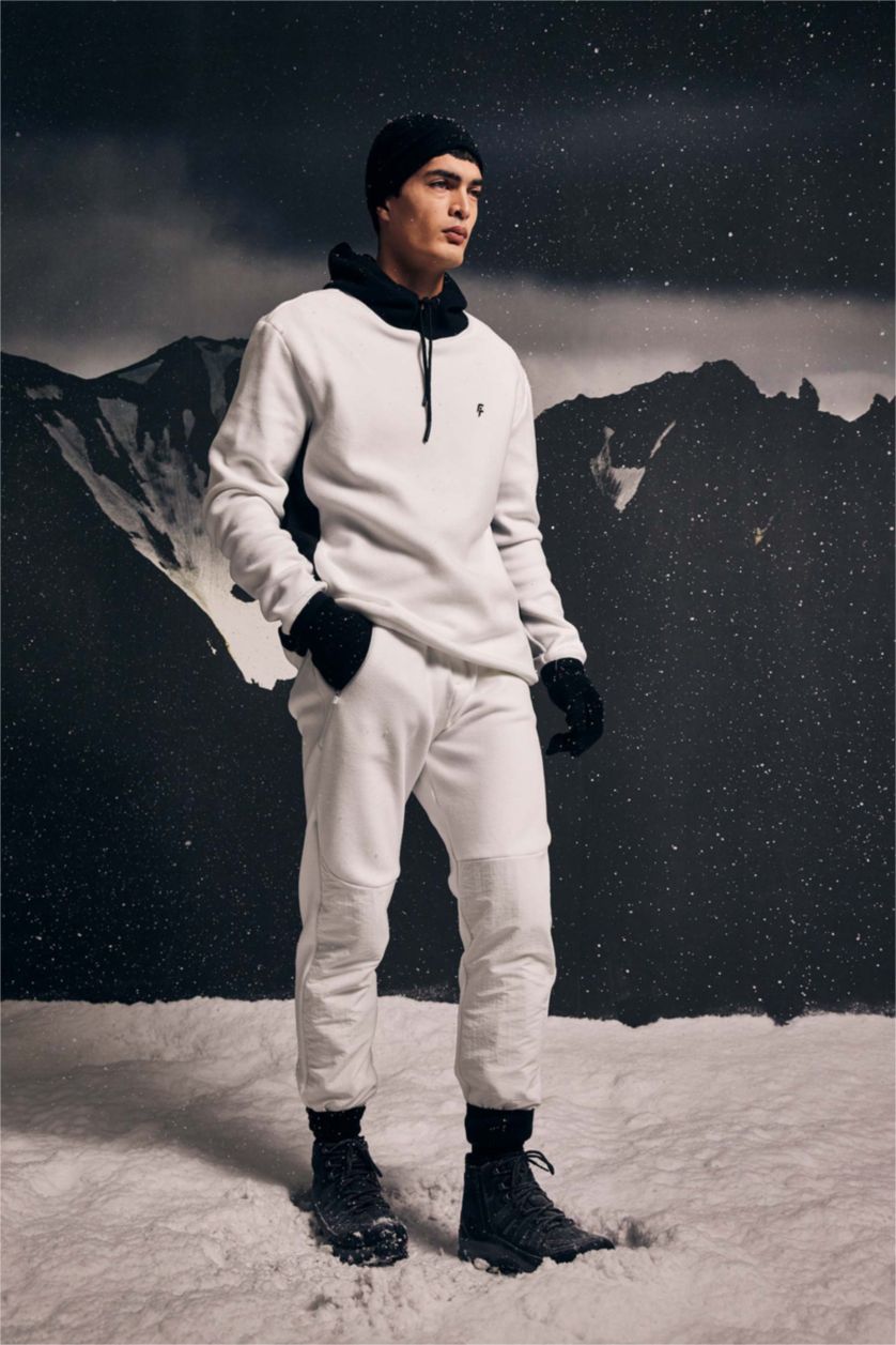 MAN Ecru DeFactoFit Standard Fit Polar Jogger Sweatpants