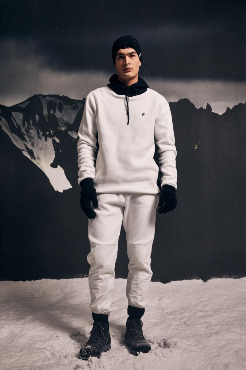 MAN Ecru DeFactoFit Standard Fit Polar Jogger Sweatpants