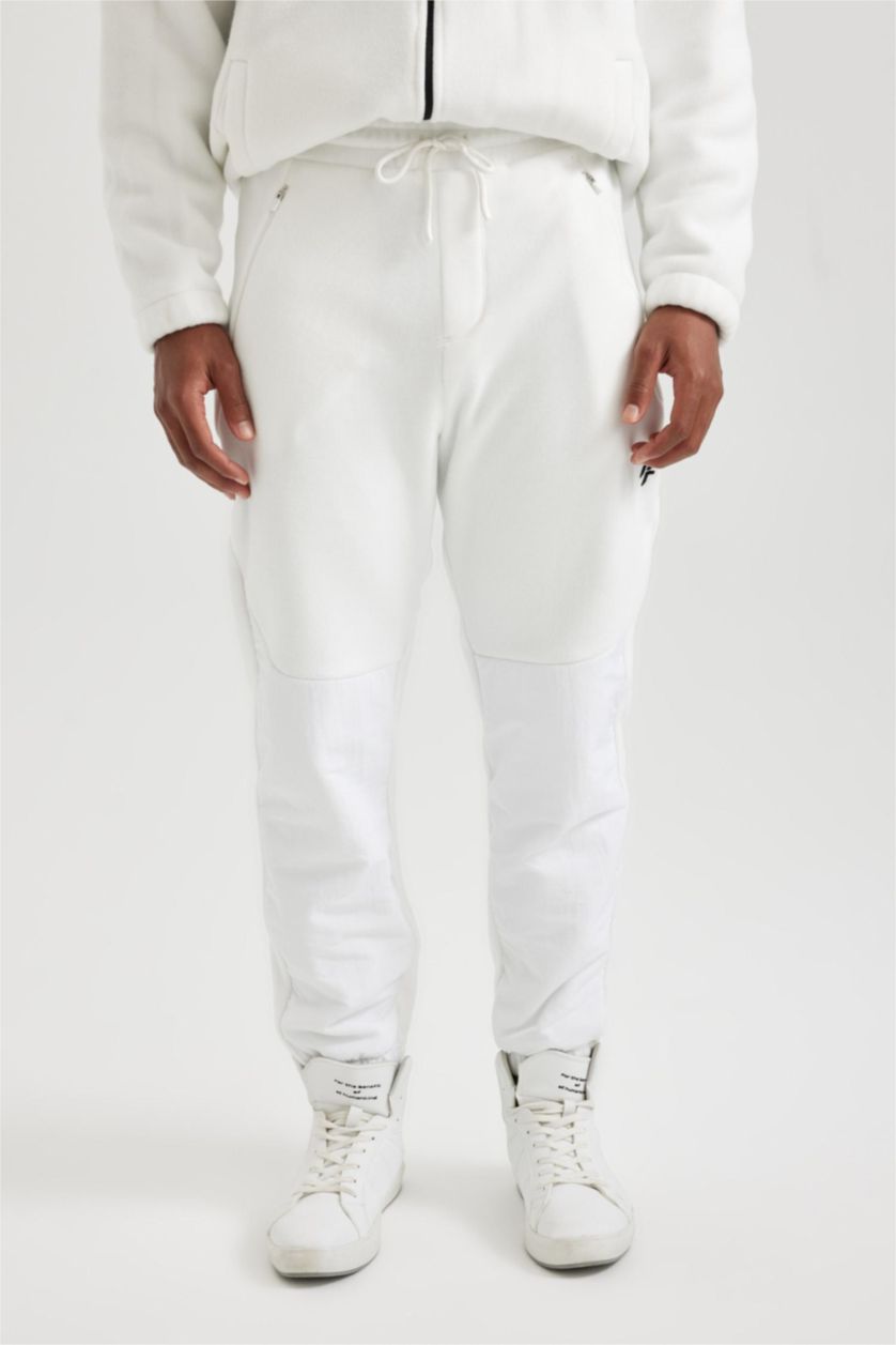 MAN Ecru DeFactoFit Standard Fit Polar Jogger Sweatpants