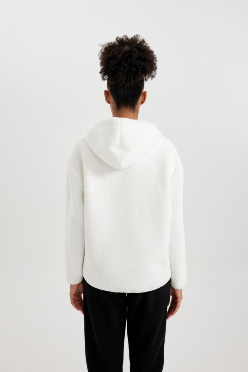 Әйелдерге экру бос пішім бас киімді плюш Кардиган