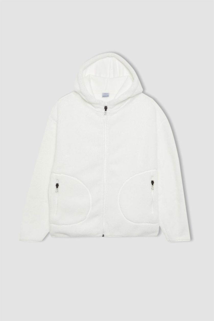 Әйелдерге экру бос пішім бас киімді плюш Кардиган