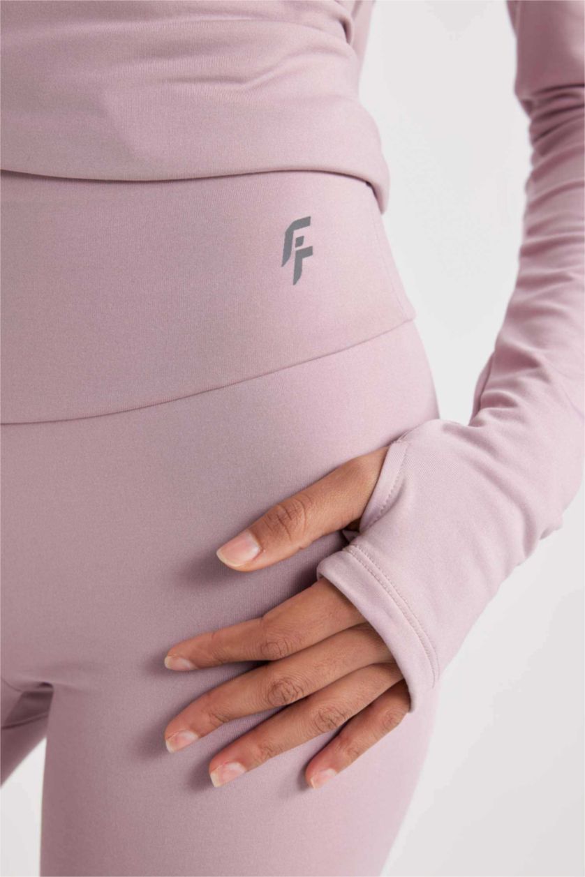 Әйелдерге Қызғылт стандарт пішім беліңізді жабыңыз Леггинстер