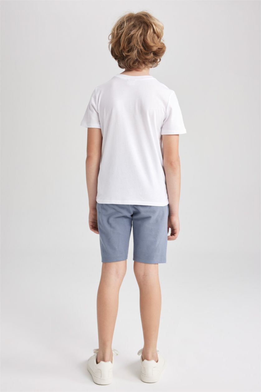 BOYS & TEENS White Boy Short Sleeved 2-piece Set