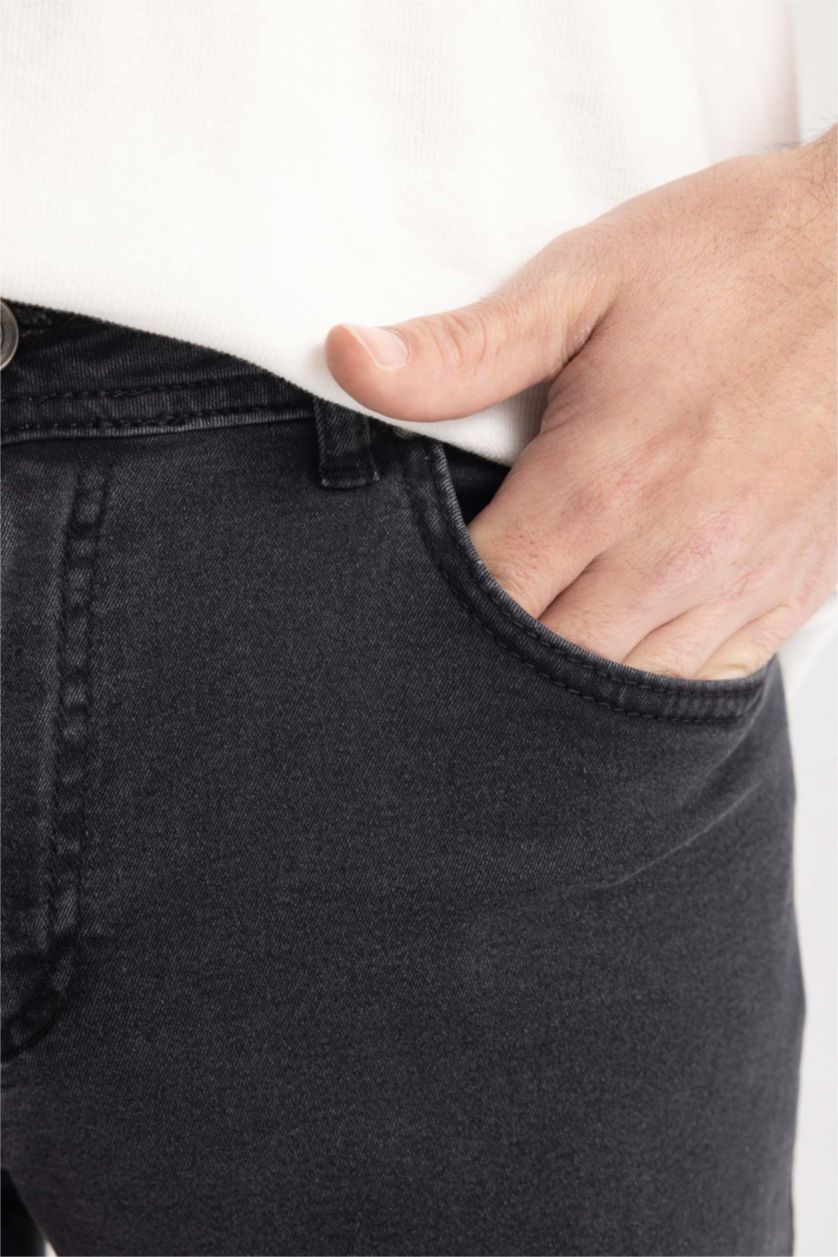 MAN Anthracite Pedro Slim Fit Slim Fit Normal Waist Narrow Leg Jeans