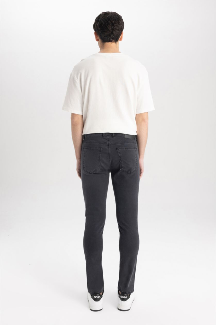 MAN Anthracite Pedro Slim Fit Slim Fit Normal Waist Narrow Leg Jeans