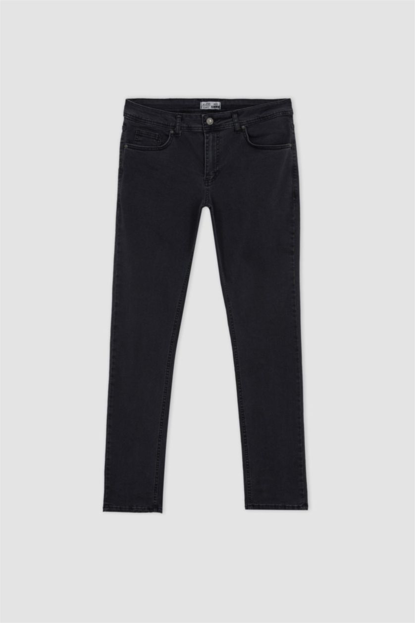 MAN Anthracite Pedro Slim Fit Slim Fit Normal Waist Narrow Leg Jeans