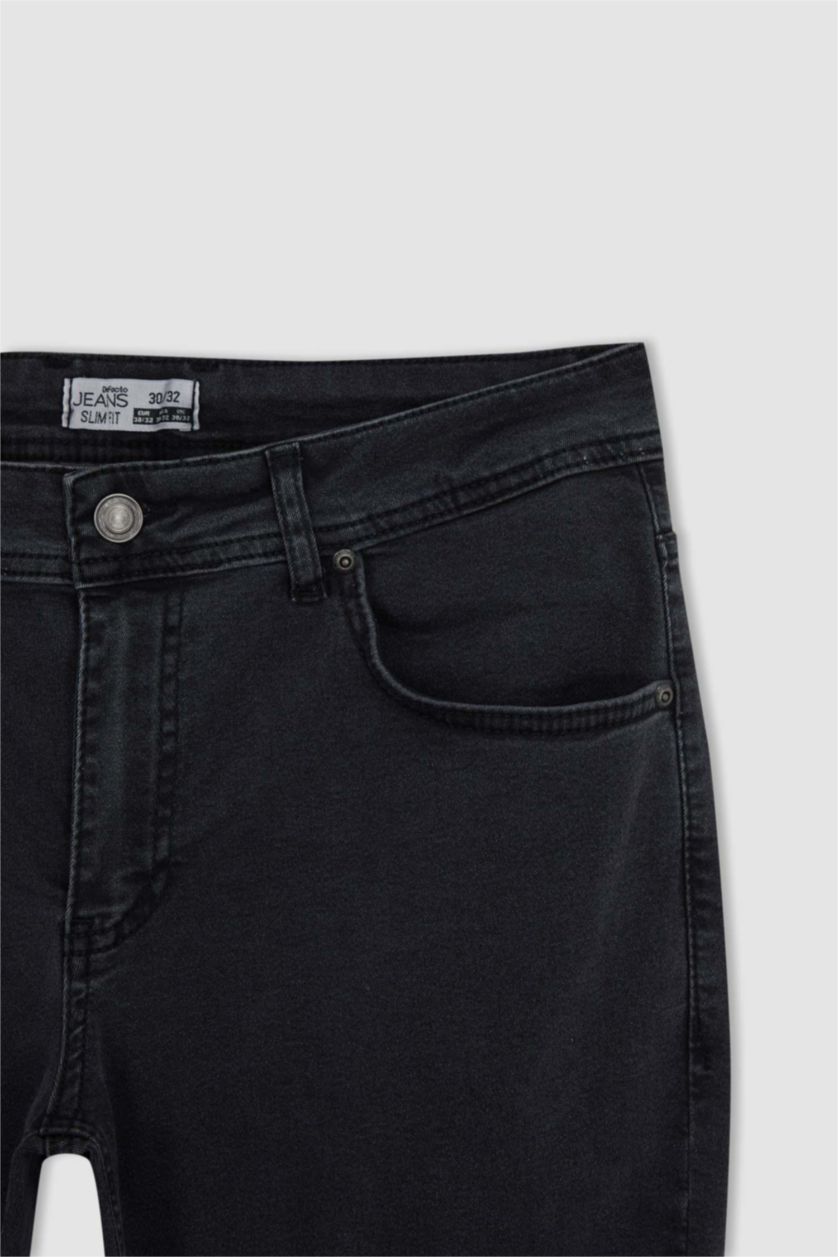 MAN Anthracite Pedro Slim Fit Slim Fit Normal Waist Narrow Leg Jeans