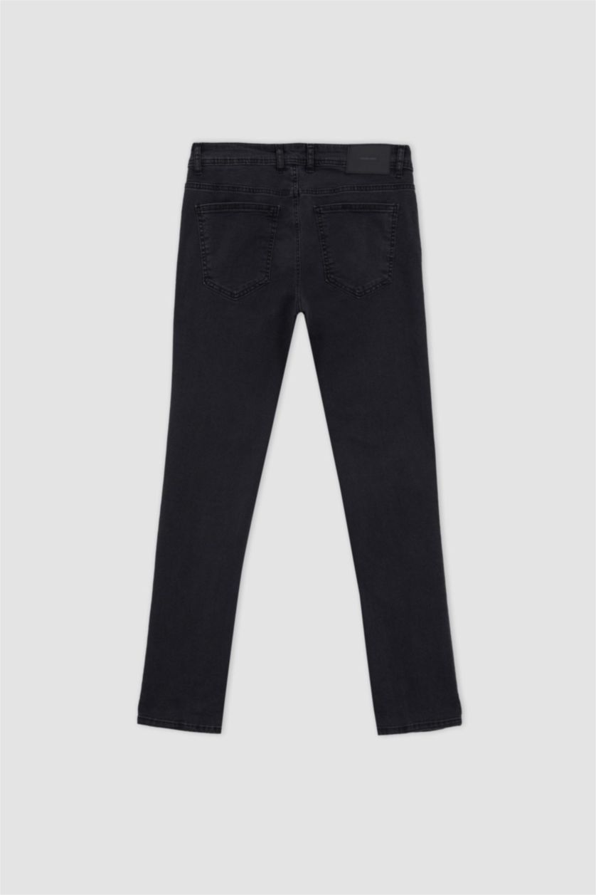 MAN Anthracite Pedro Slim Fit Slim Fit Normal Waist Narrow Leg Jeans