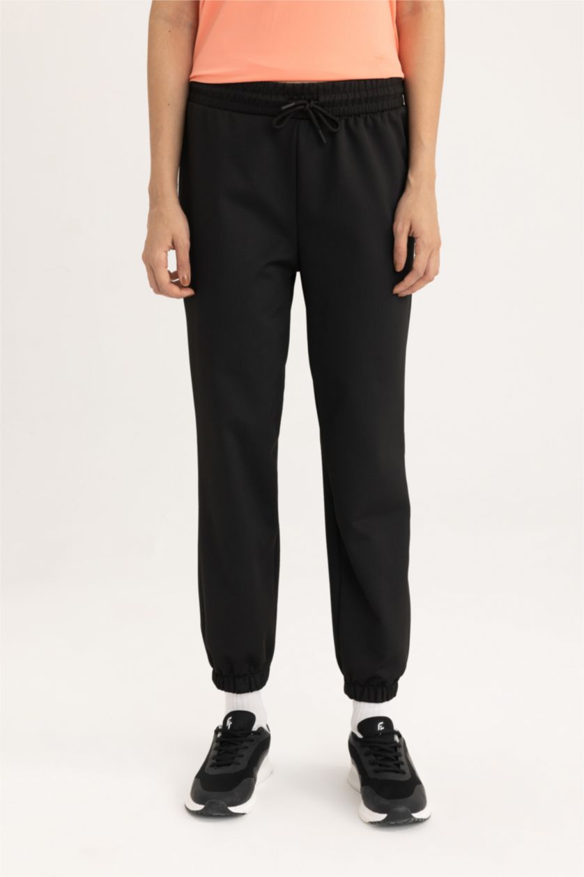 نساء أسود Standard Fit Trousers