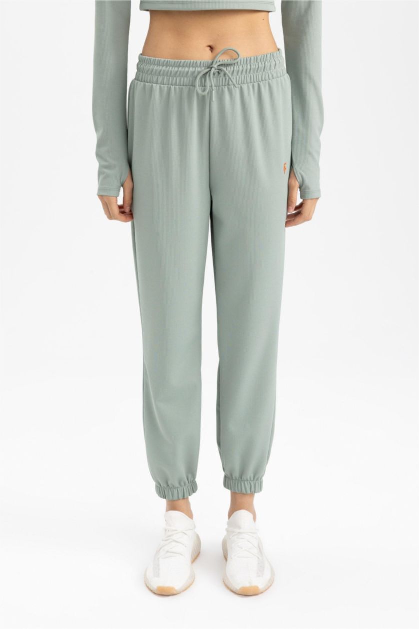 نساء أخضر Standard Fit Trousers