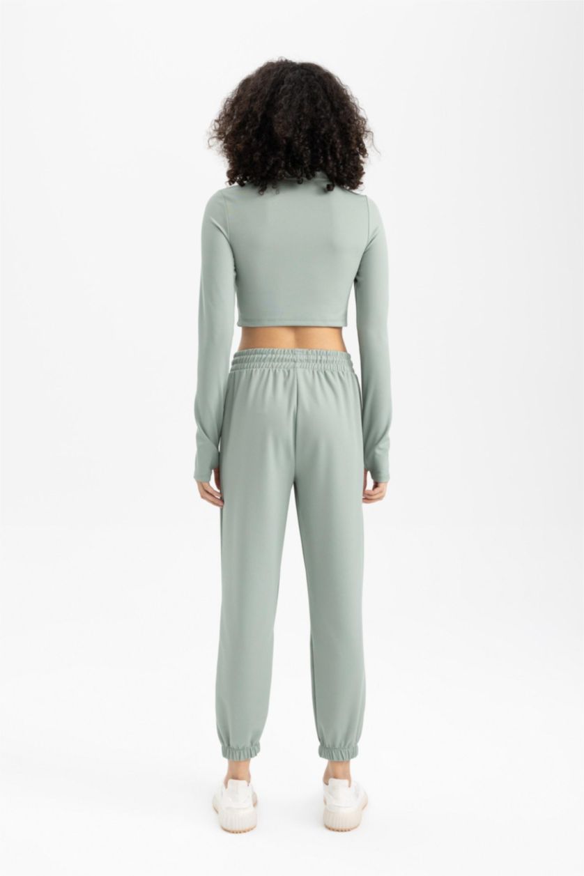 نساء أخضر Standard Fit Trousers