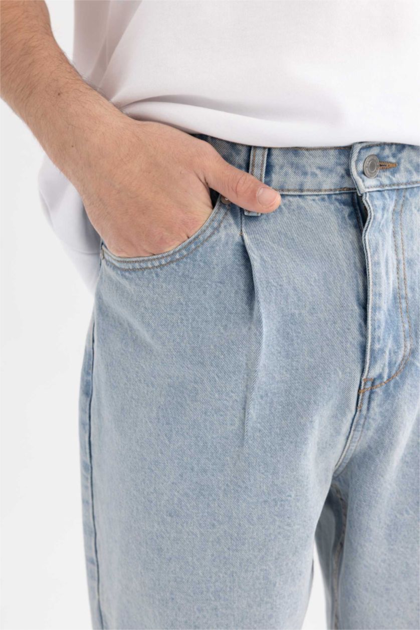 Мужчины Светло-синий Джинсы баллоны