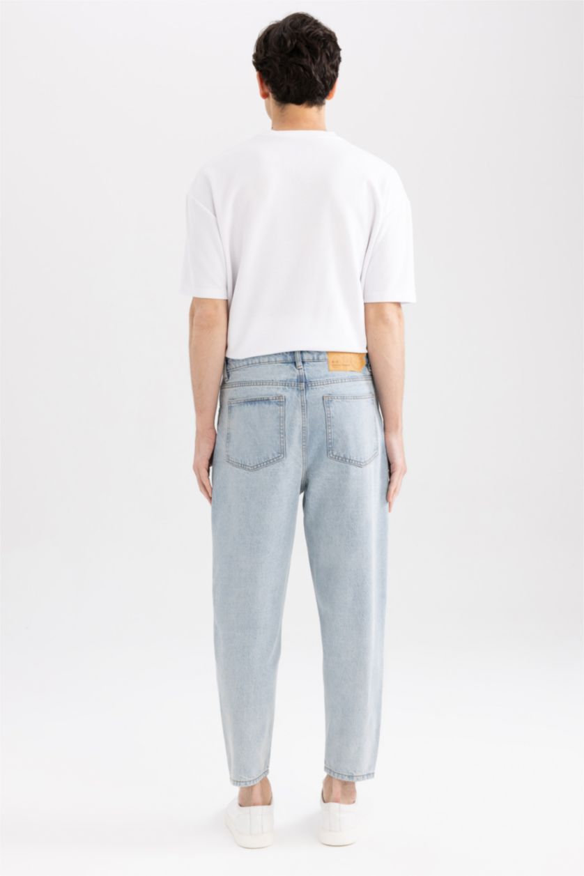 Мужчины Светло-синий Джинсы баллоны