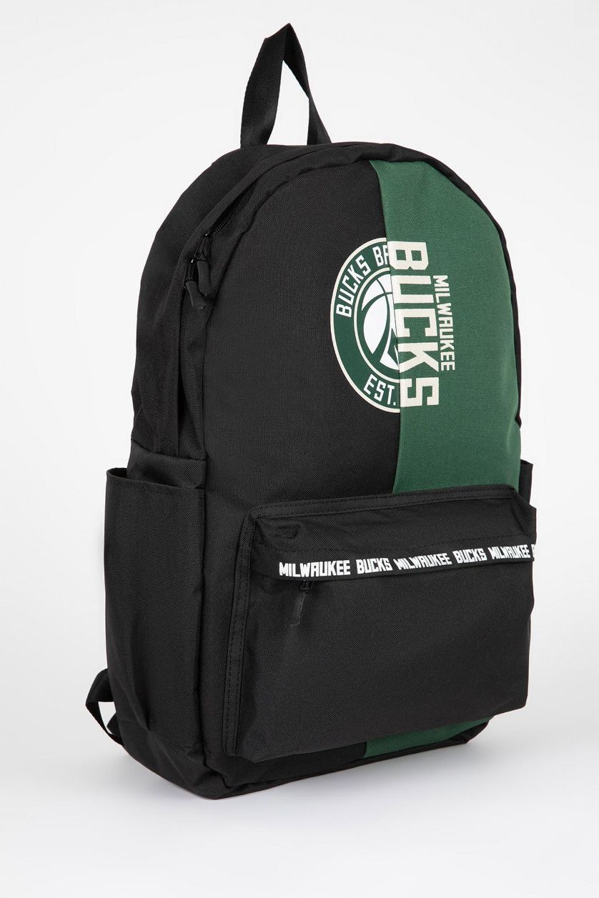 Erkek Karma Unisex NBA Milwaukee Bucks Su İtici Kumaş Okul Çantası