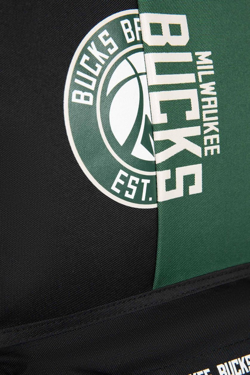 Erkek Karma Unisex NBA Milwaukee Bucks Su İtici Kumaş Okul Çantası