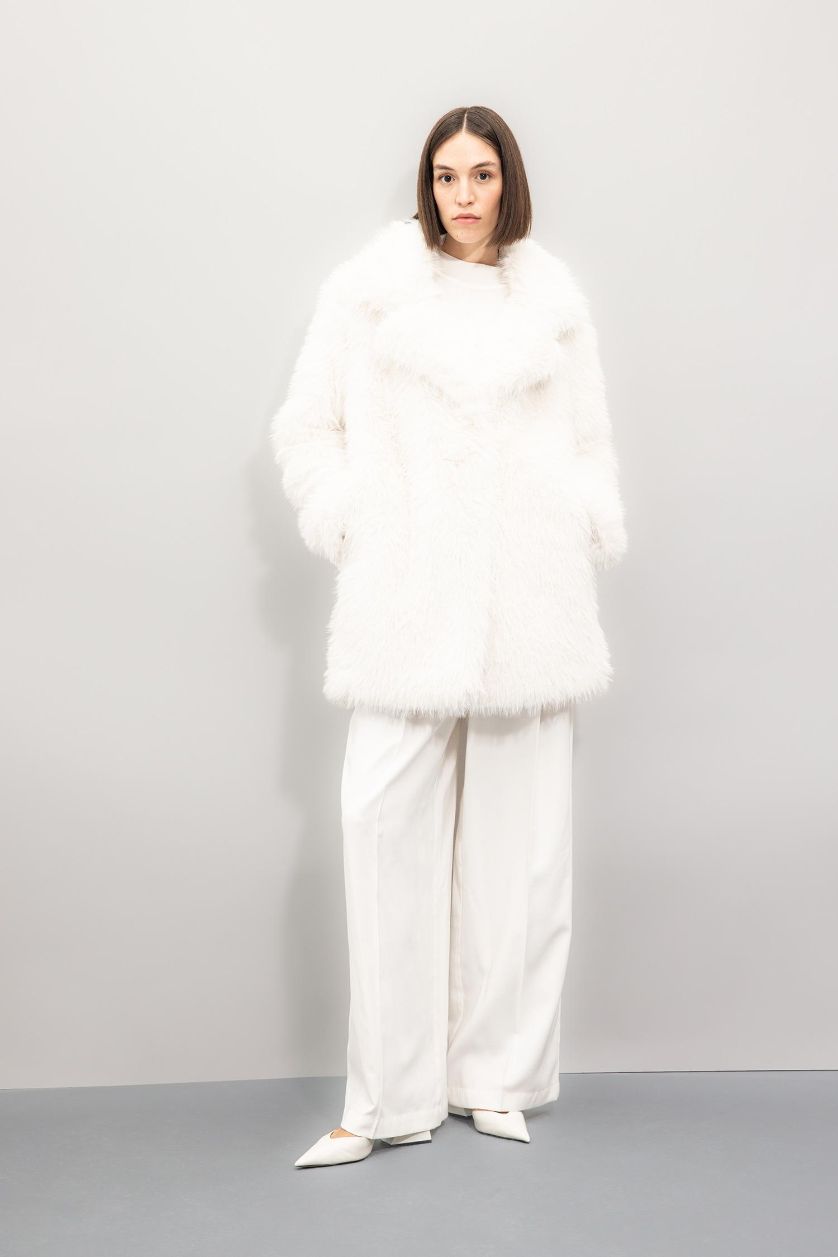 Woman Not Mapped Regular Fit Fur Faux Fur