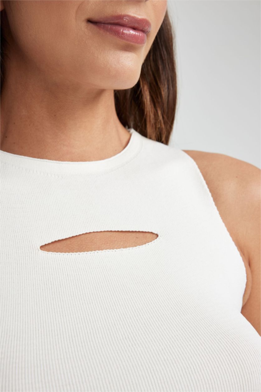 FEMME Écru Débardeur Coupe Slim