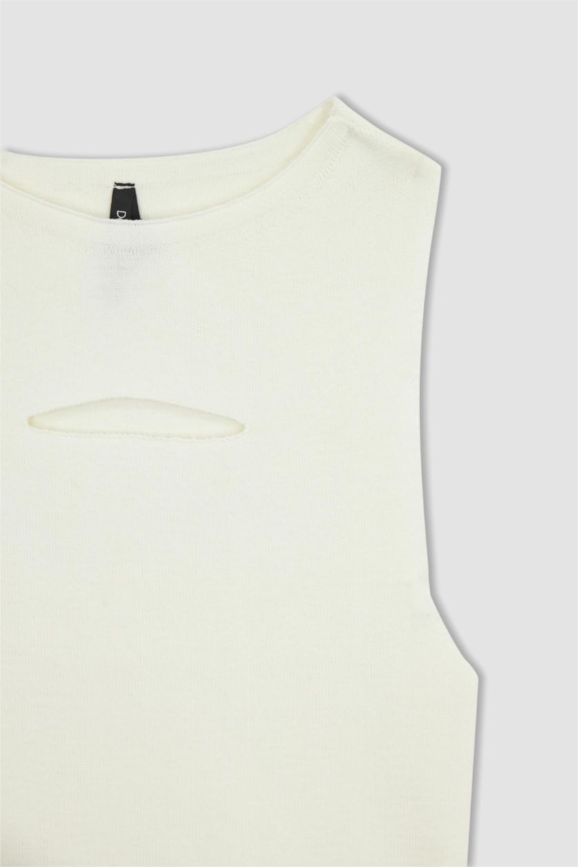 FEMME Écru Débardeur Coupe Slim