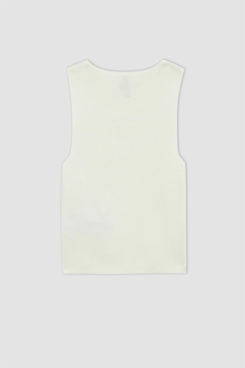 FEMME Écru Débardeur Coupe Slim