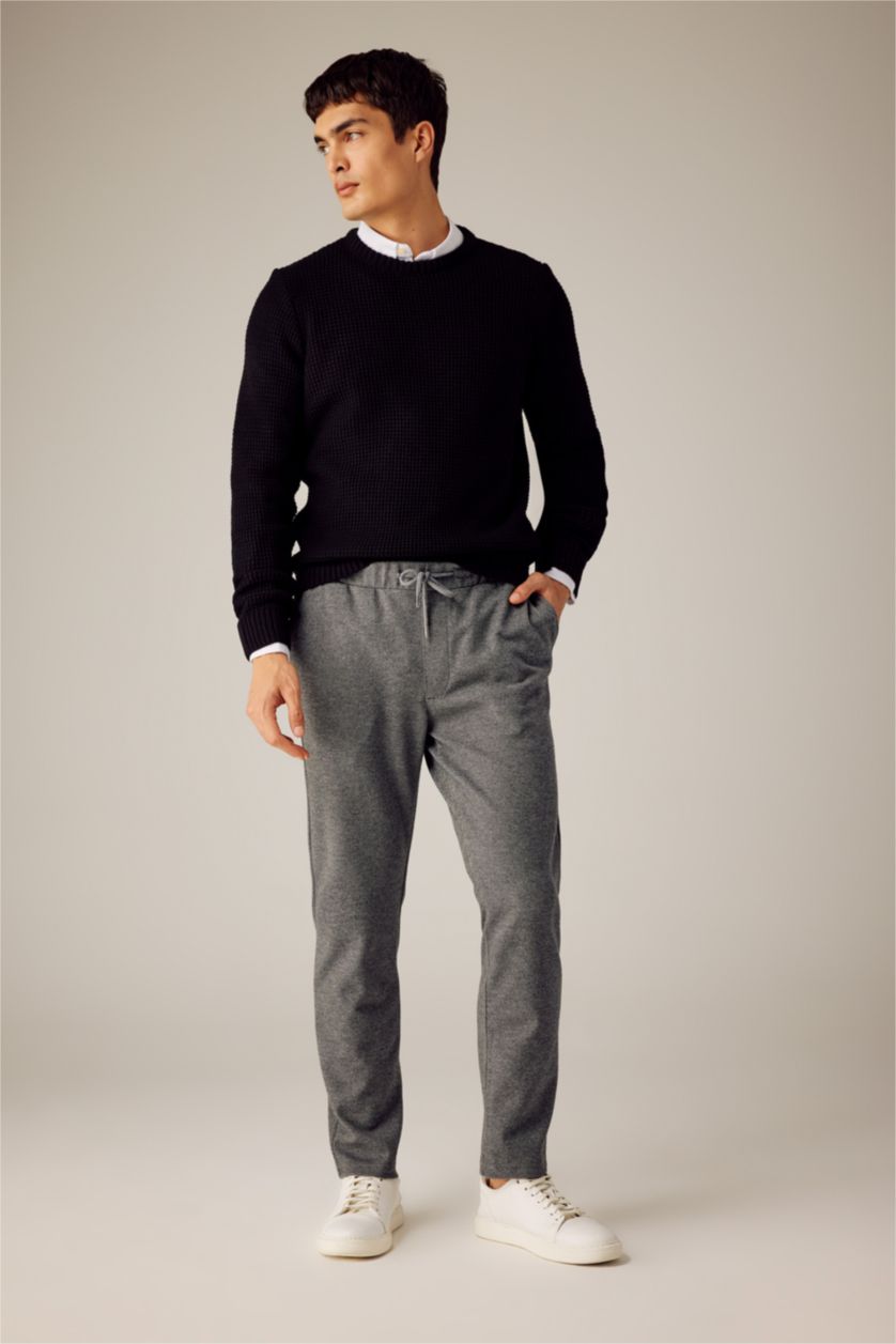 رجالي رمادي بنطلون جوجر فيت