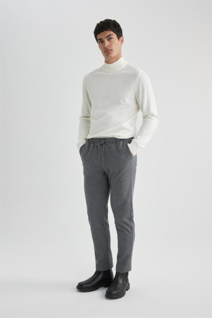 رجالي رمادي بنطلون جوجر فيت