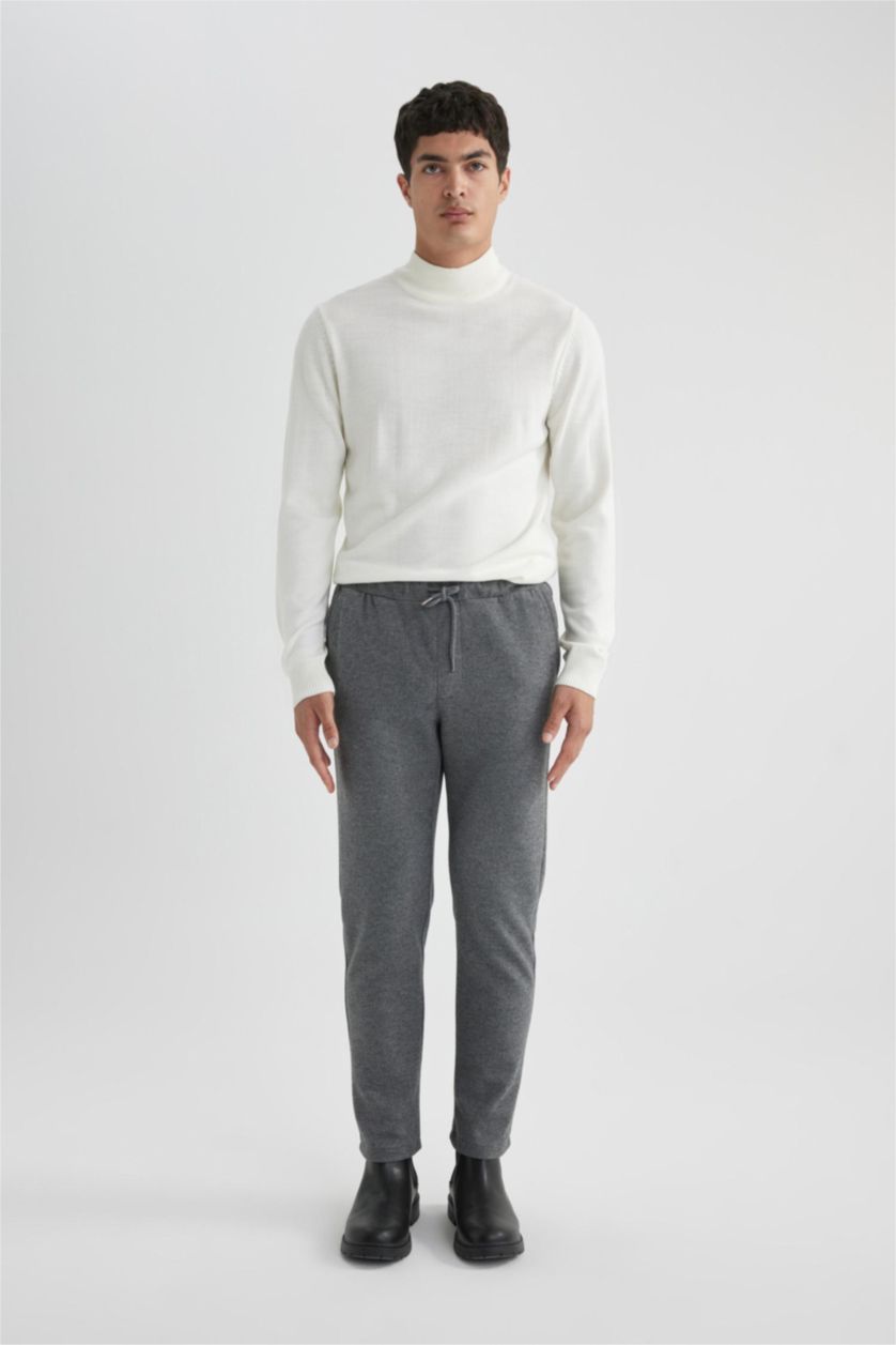 رجالي رمادي بنطلون جوجر فيت