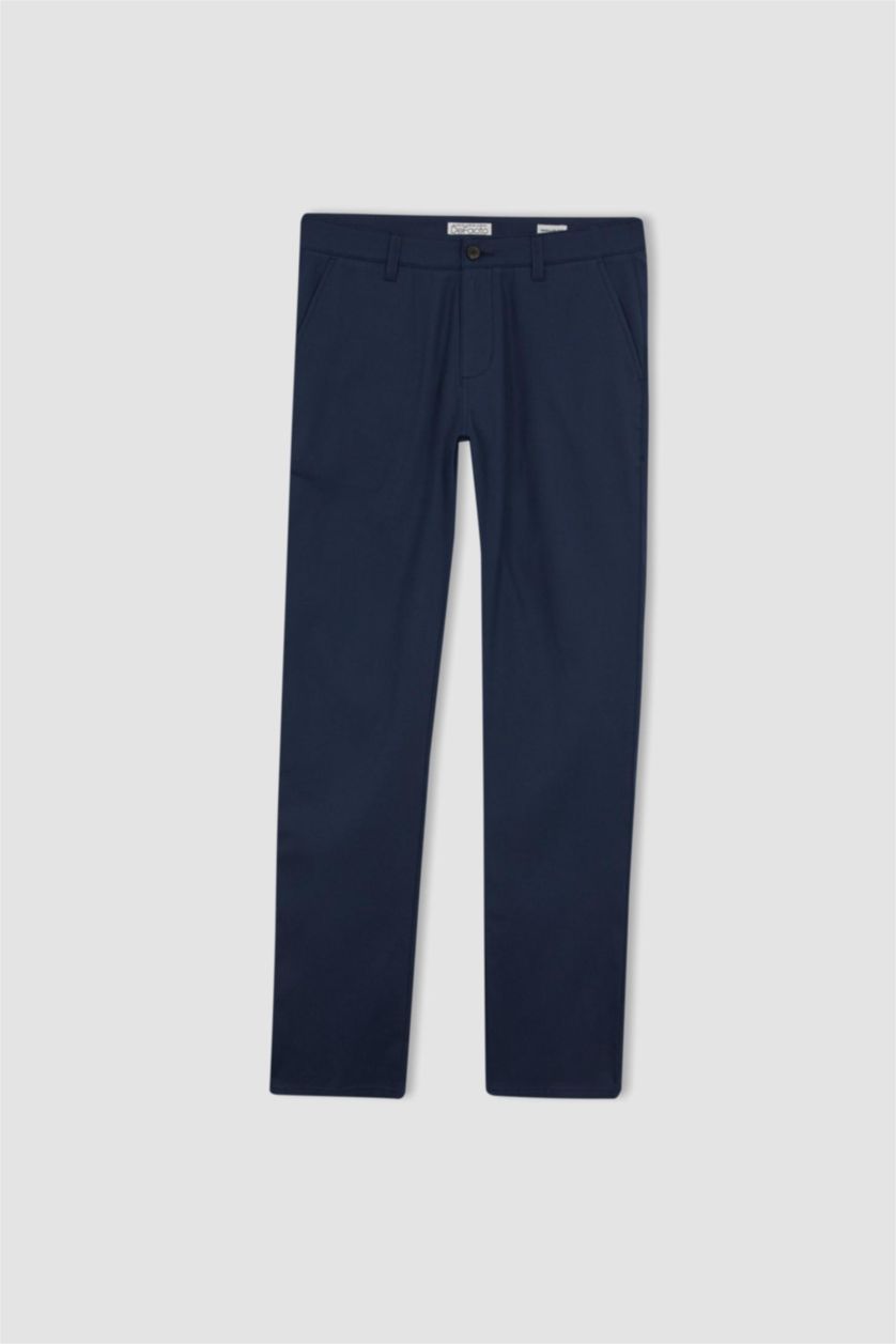 Erkek Lacivert Regular Fıt Pantolon