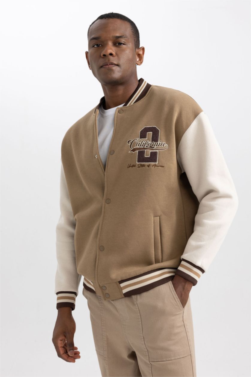 MAN Camel Oversize Fit Cardigan