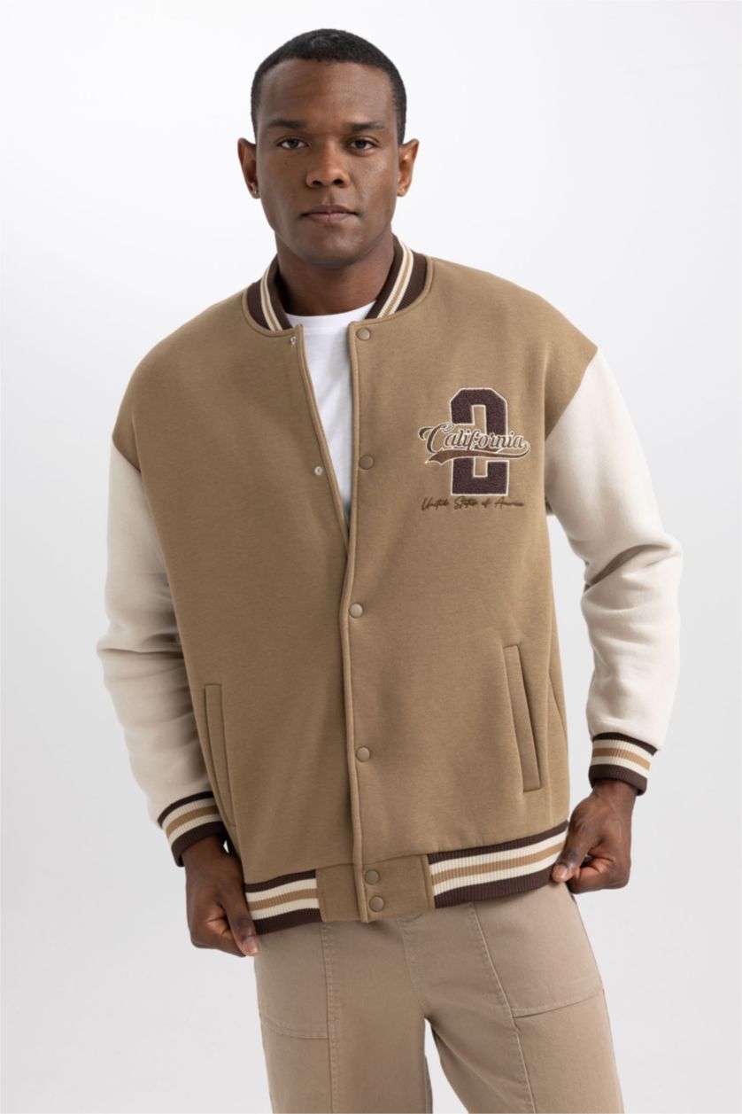 MAN Camel Oversize Fit Cardigan