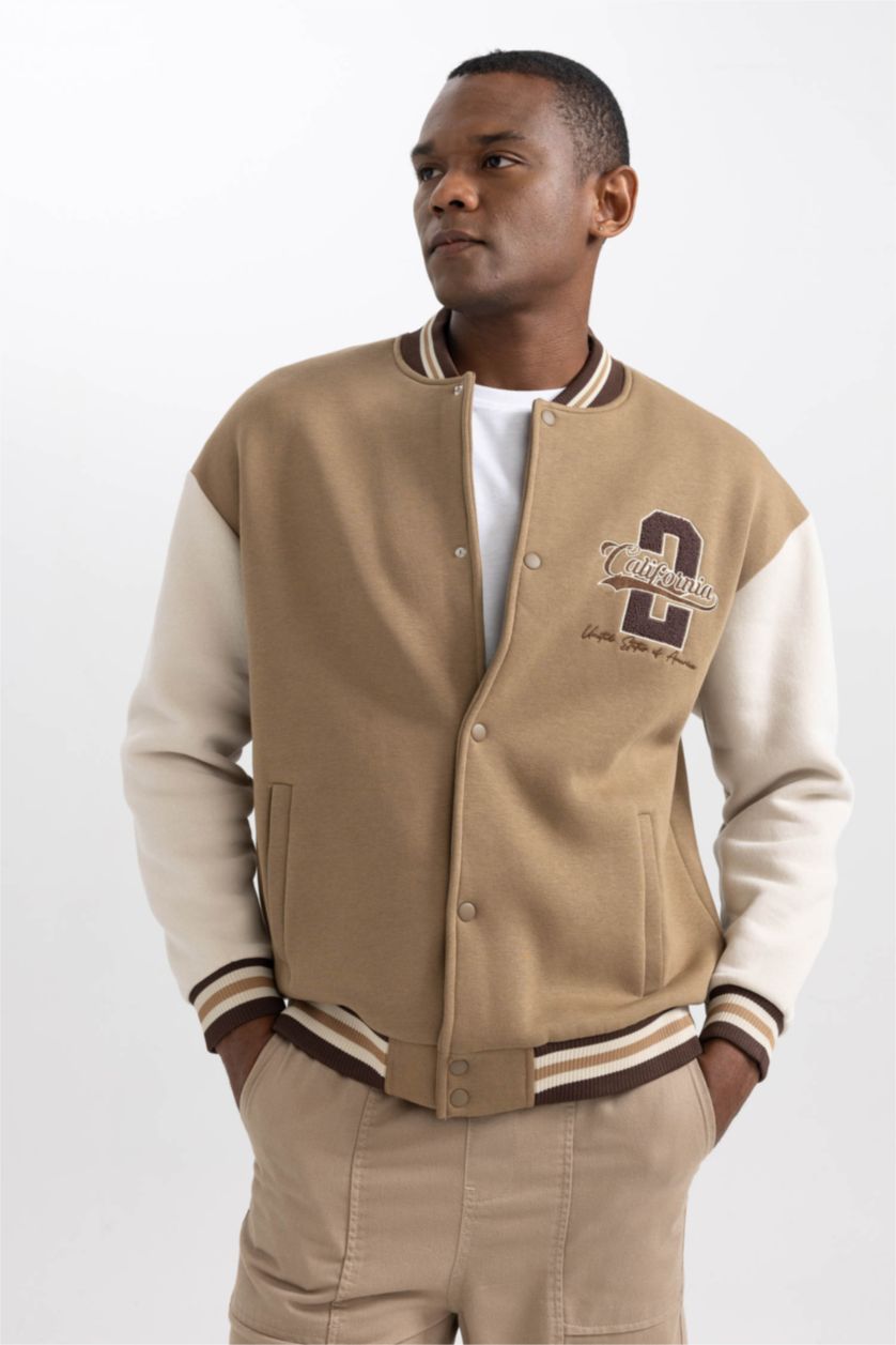 MAN Camel Oversize Fit Cardigan