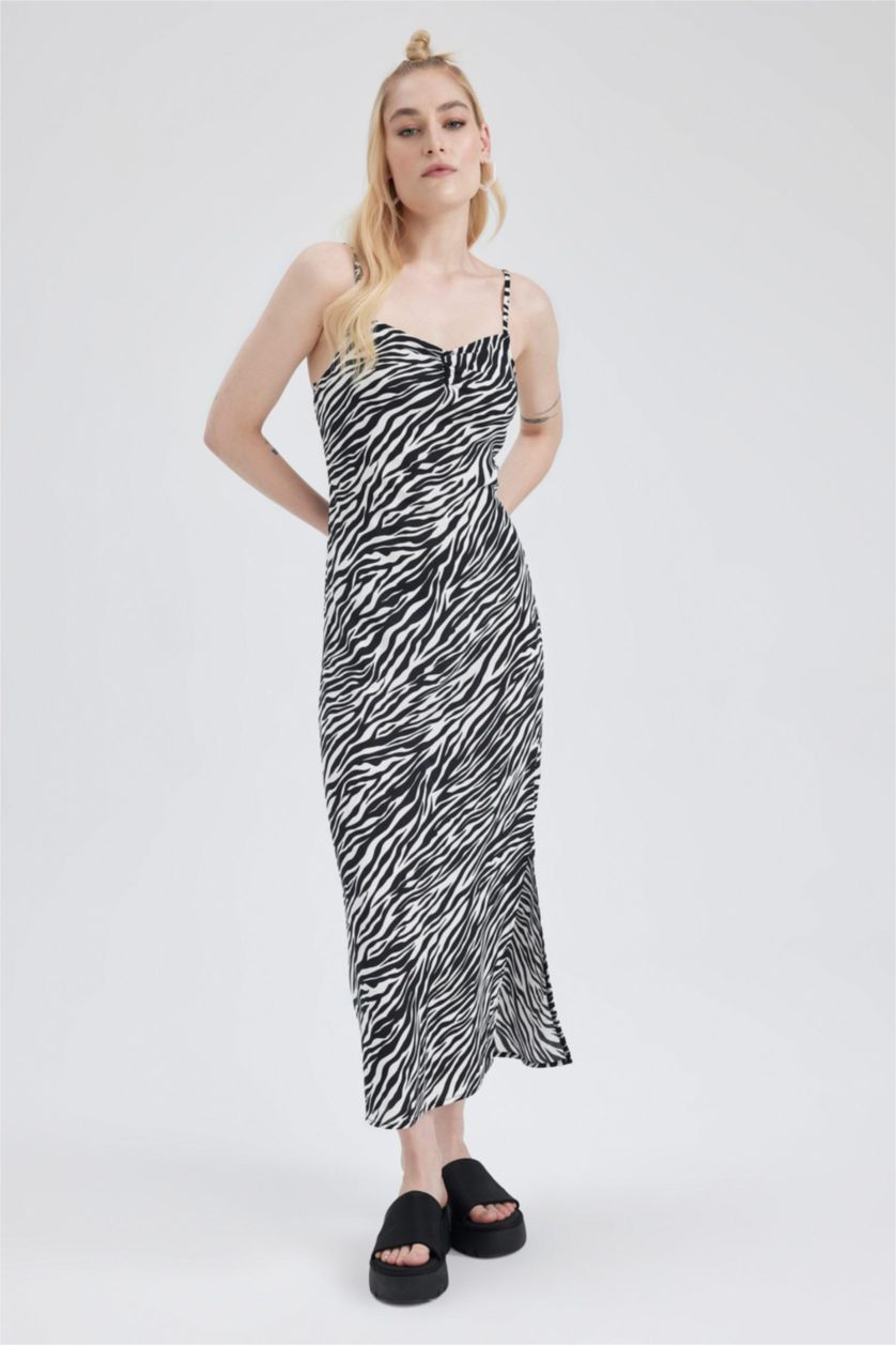 FEMME Noir Robes Col En V