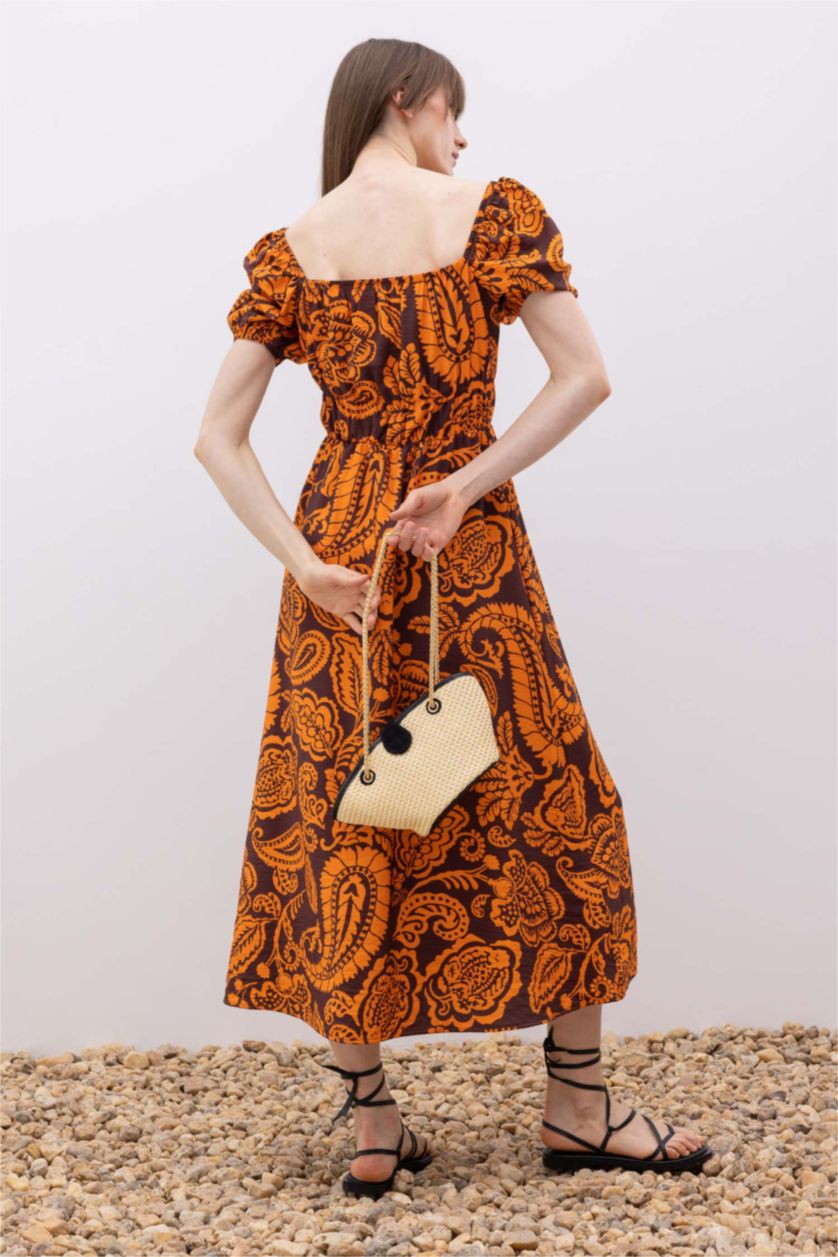 WOMAN Bordeaux Midi Dress