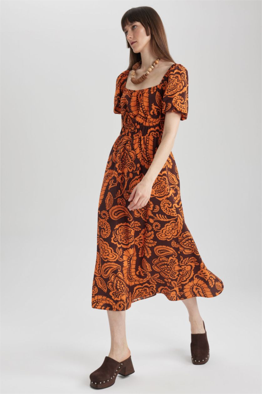 WOMAN Bordeaux Midi Dress