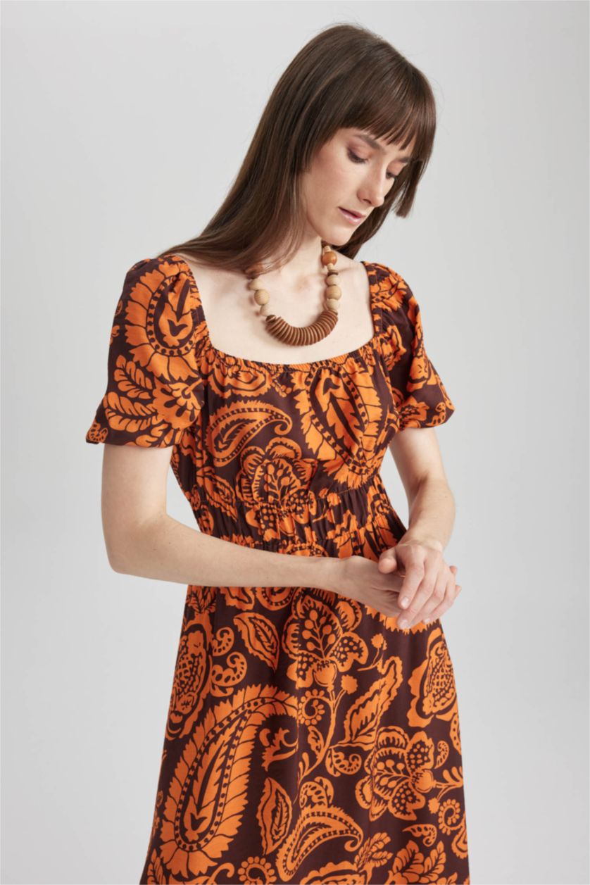 WOMAN Bordeaux Midi Dress