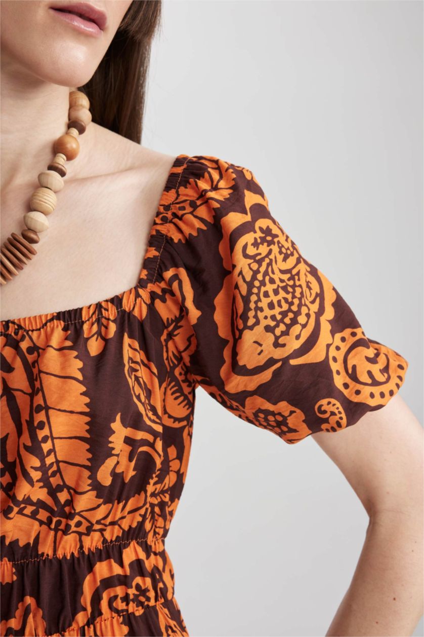 WOMAN Bordeaux Midi Dress