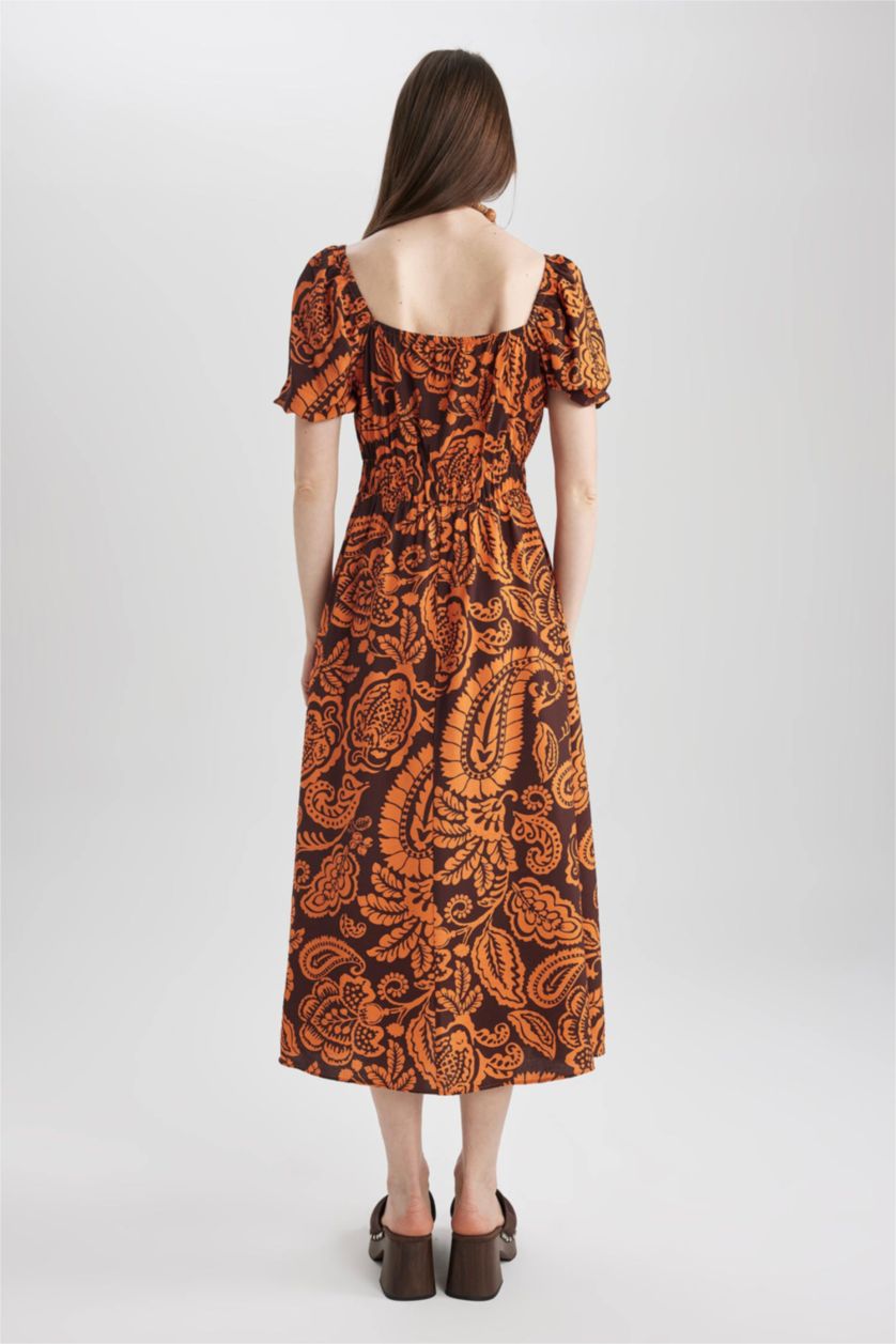 WOMAN Bordeaux Midi Dress