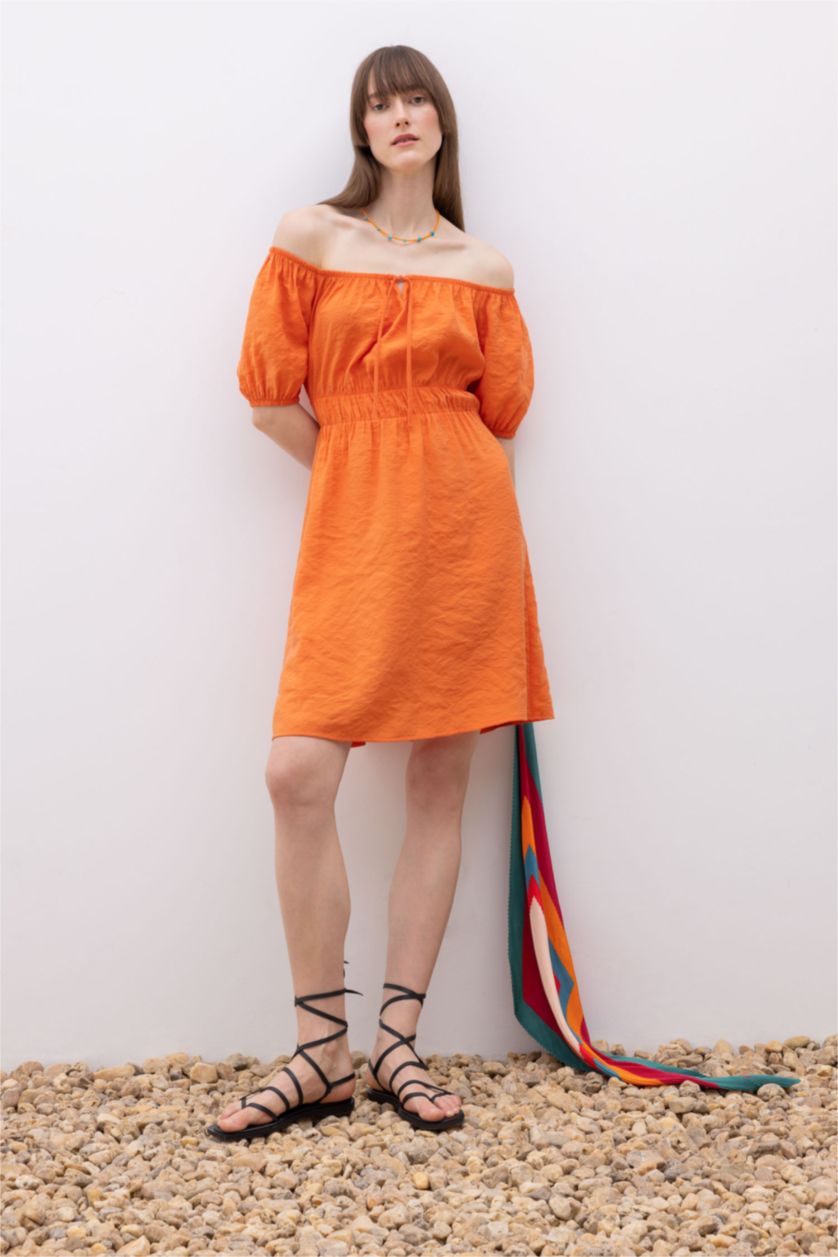 Woman Orange modal Mini Dress
