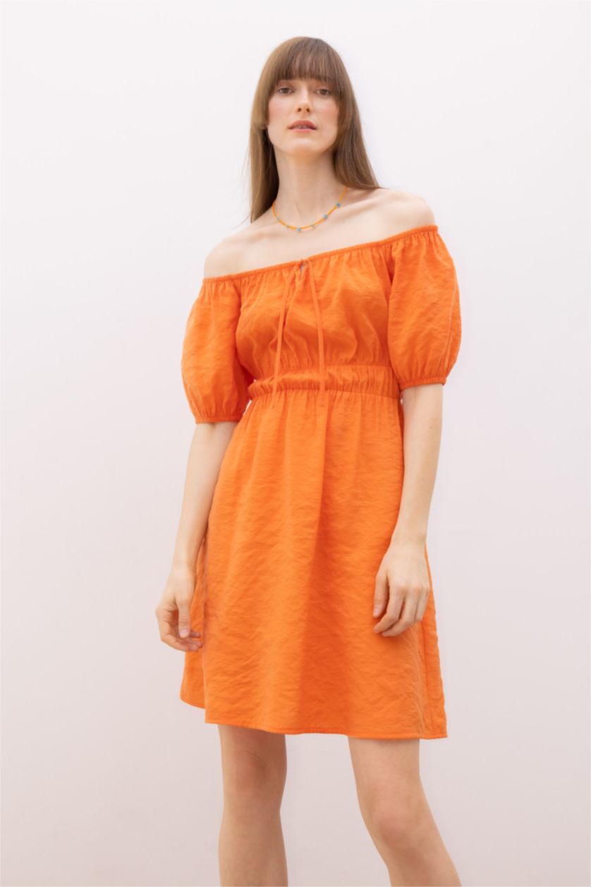 Woman Orange modal Mini Dress