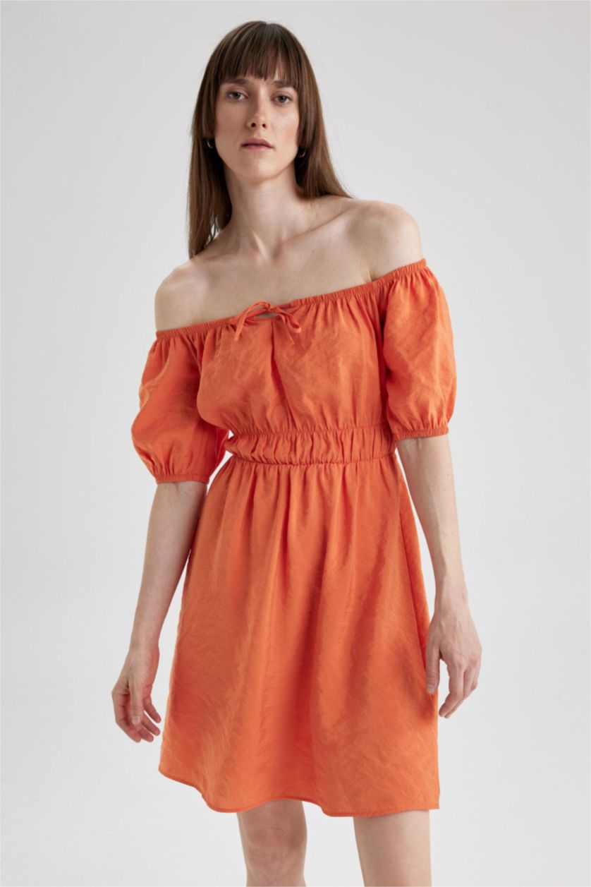 Woman Orange modal Mini Dress