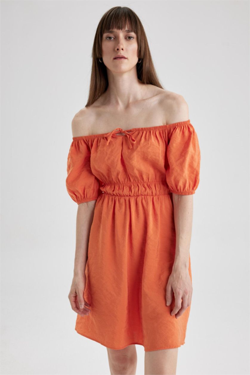 Woman Orange modal Mini Dress