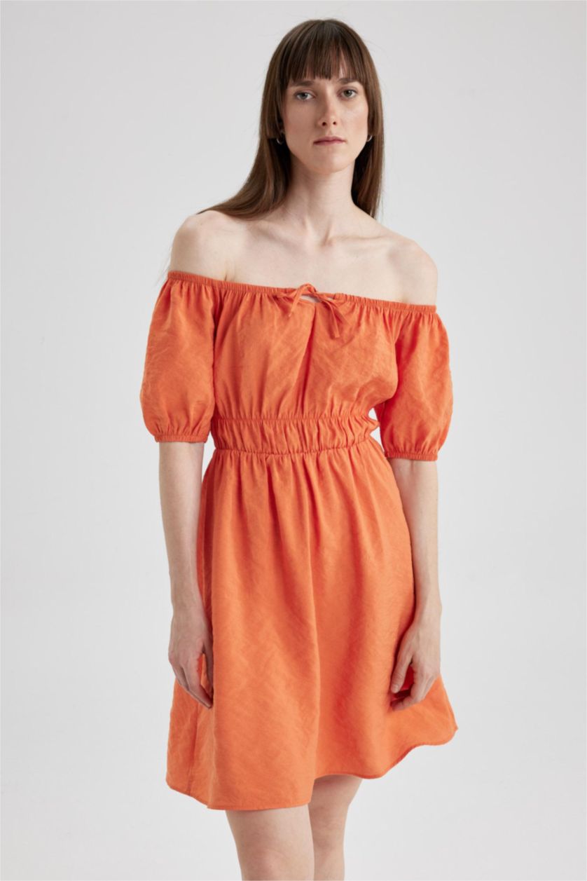 Woman Orange modal Mini Dress