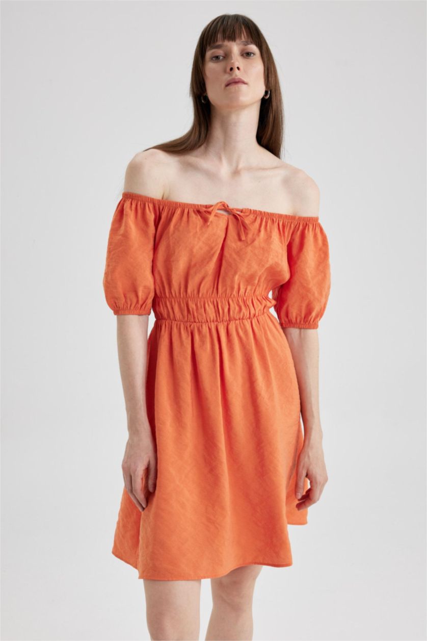 Woman Orange modal Mini Dress