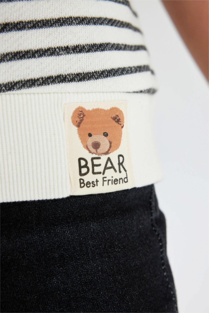 GIRLS & TEENS Ecru Regular Fit Crew Neck Sweatshirt