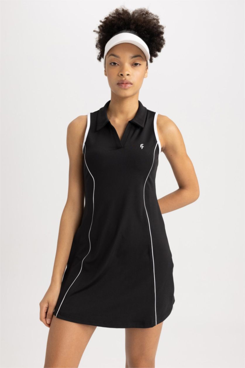 WOMAN Black Defacto Fit Slim Fit Dress