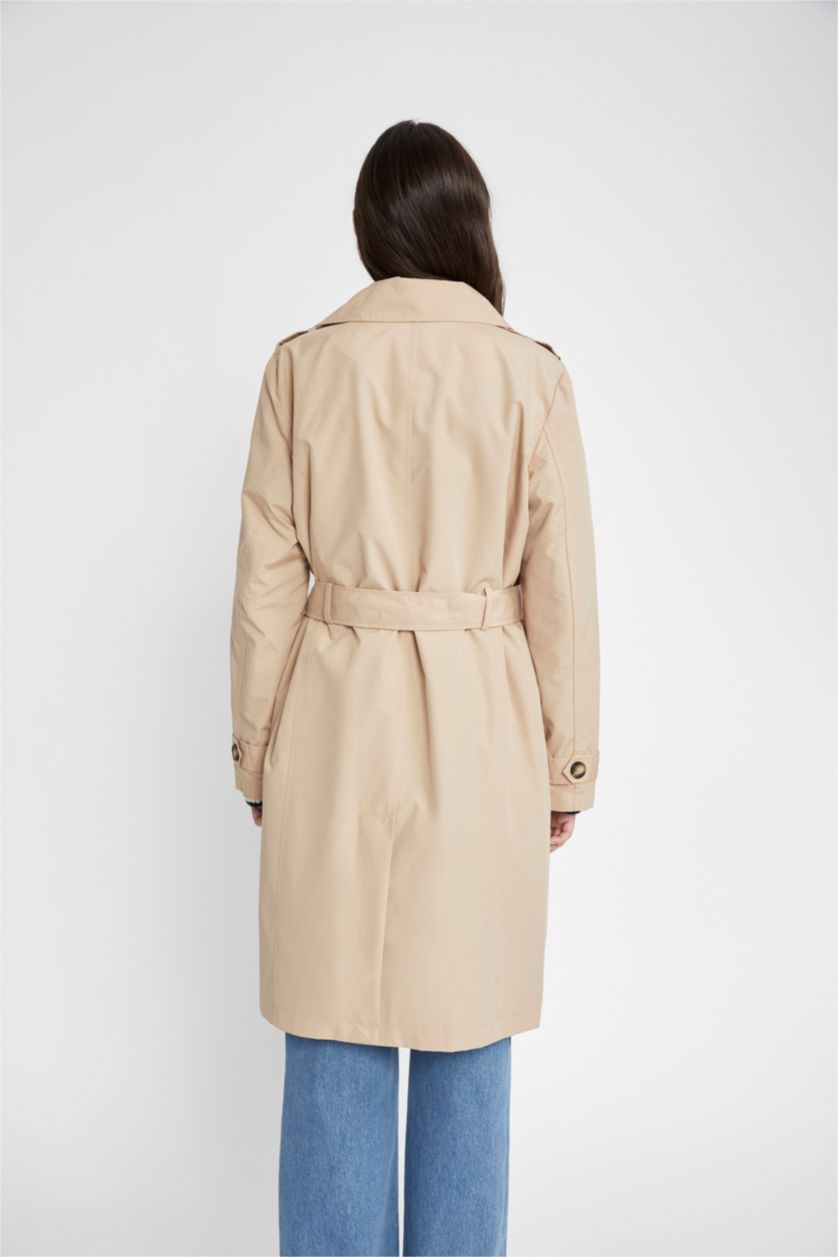 WOMAN Camel Waterproof Trenchcoat