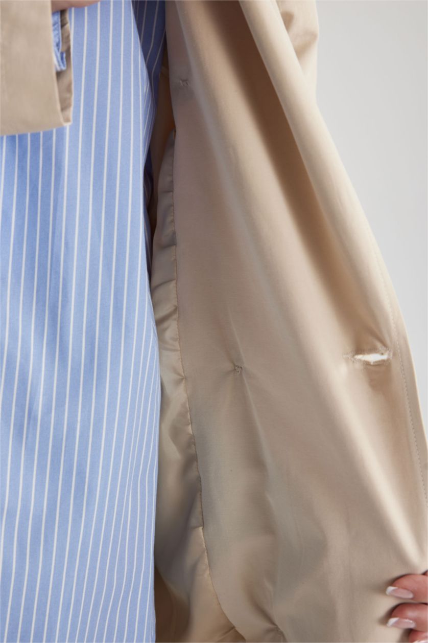 WOMAN Ecru Waterproof Relax Fit Trench Coat