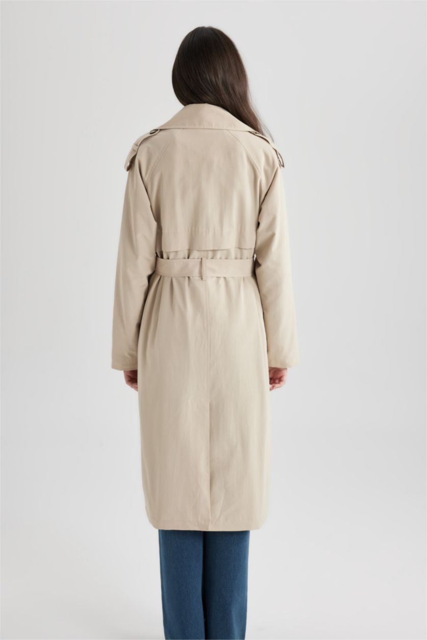 WOMAN Ecru Waterproof Relax Fit Trench Coat