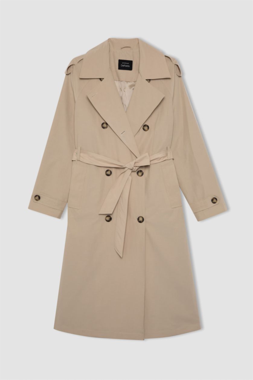 WOMAN Ecru Waterproof Relax Fit Trench Coat