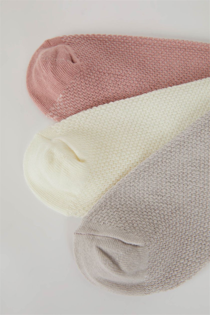 Kadın Karma Kadın 3'lü Pamuklu Patik Çorap